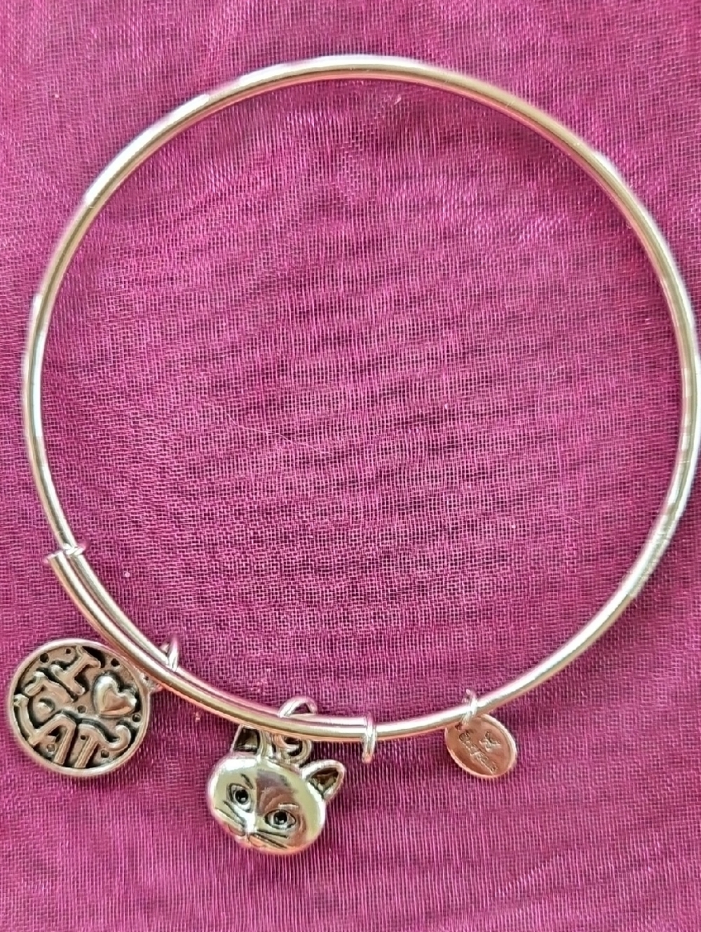 Chrysalis I Love My Cat Expandable Bangle Bracelet
